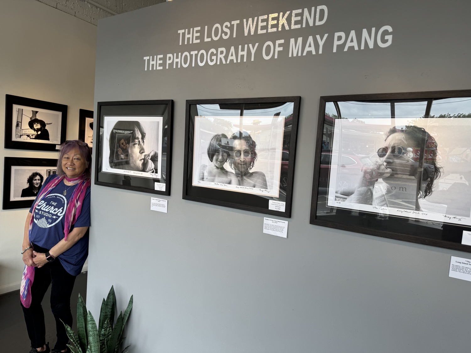 May Pang with her photographs. COURTESY THE ARTIST