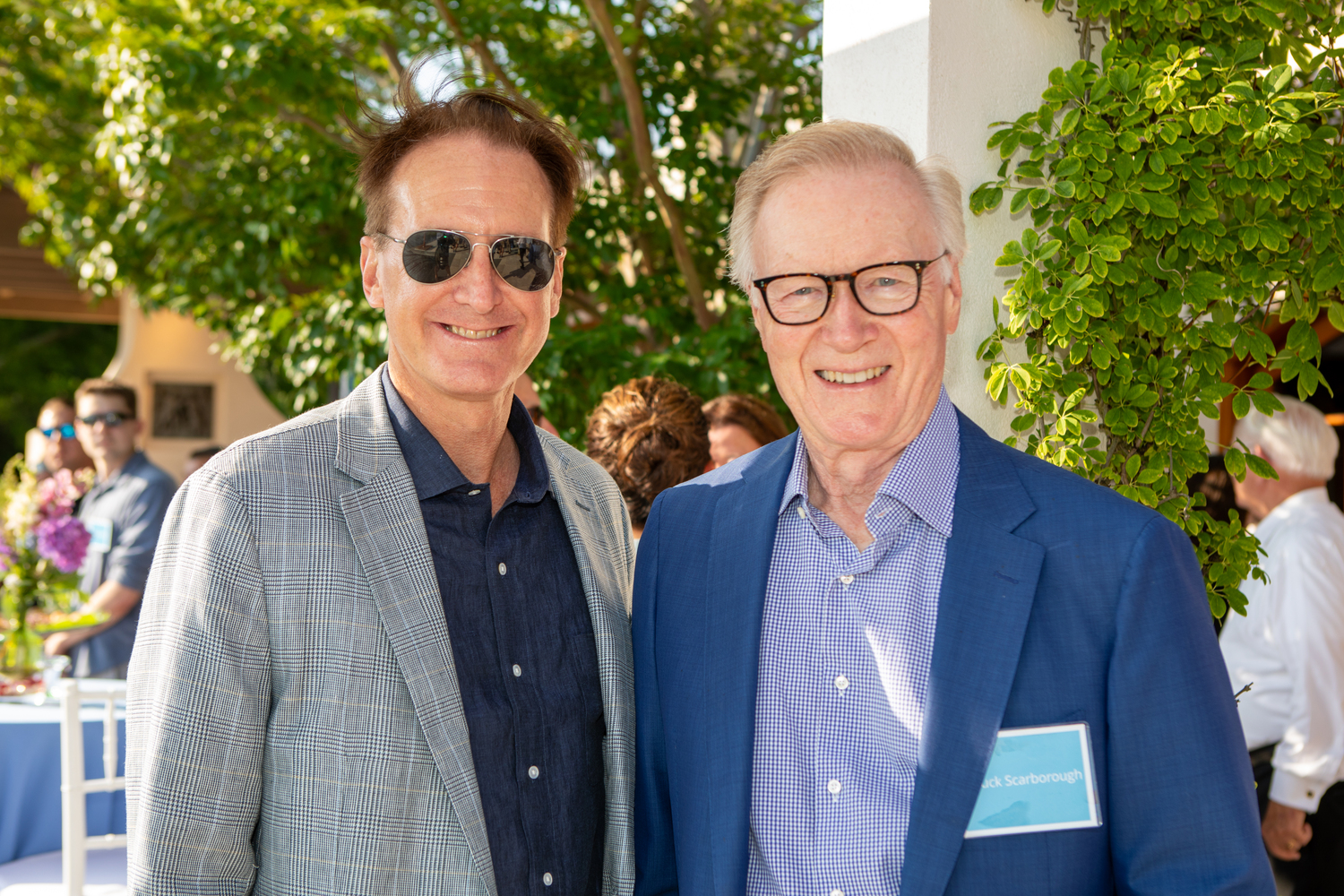 Southampton Village Mayor Bill Manger, left, and Chuck Scarborough. PB PHOTO CONCIERGE
