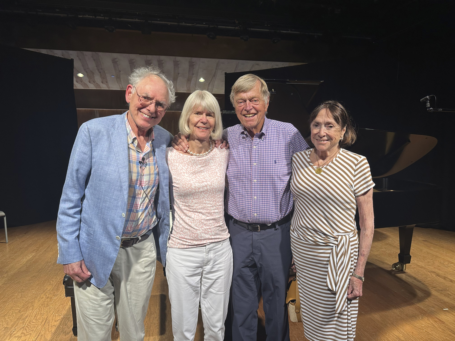 Paul Schenly, Barbara and Henry Gooss and Ana Daniel at Pianofest.  GREGORY D'ELIA