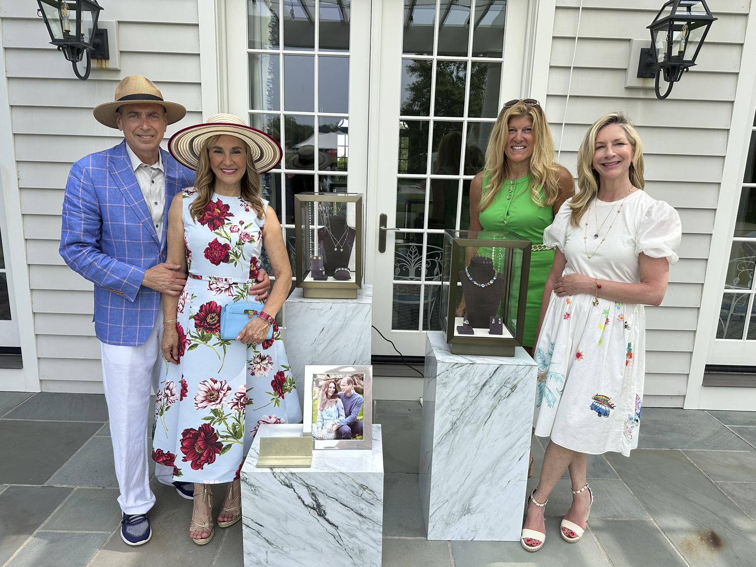 Ken and Maria Fishel with Michele Heary and Liz Millstein at the Pre-Polo party.