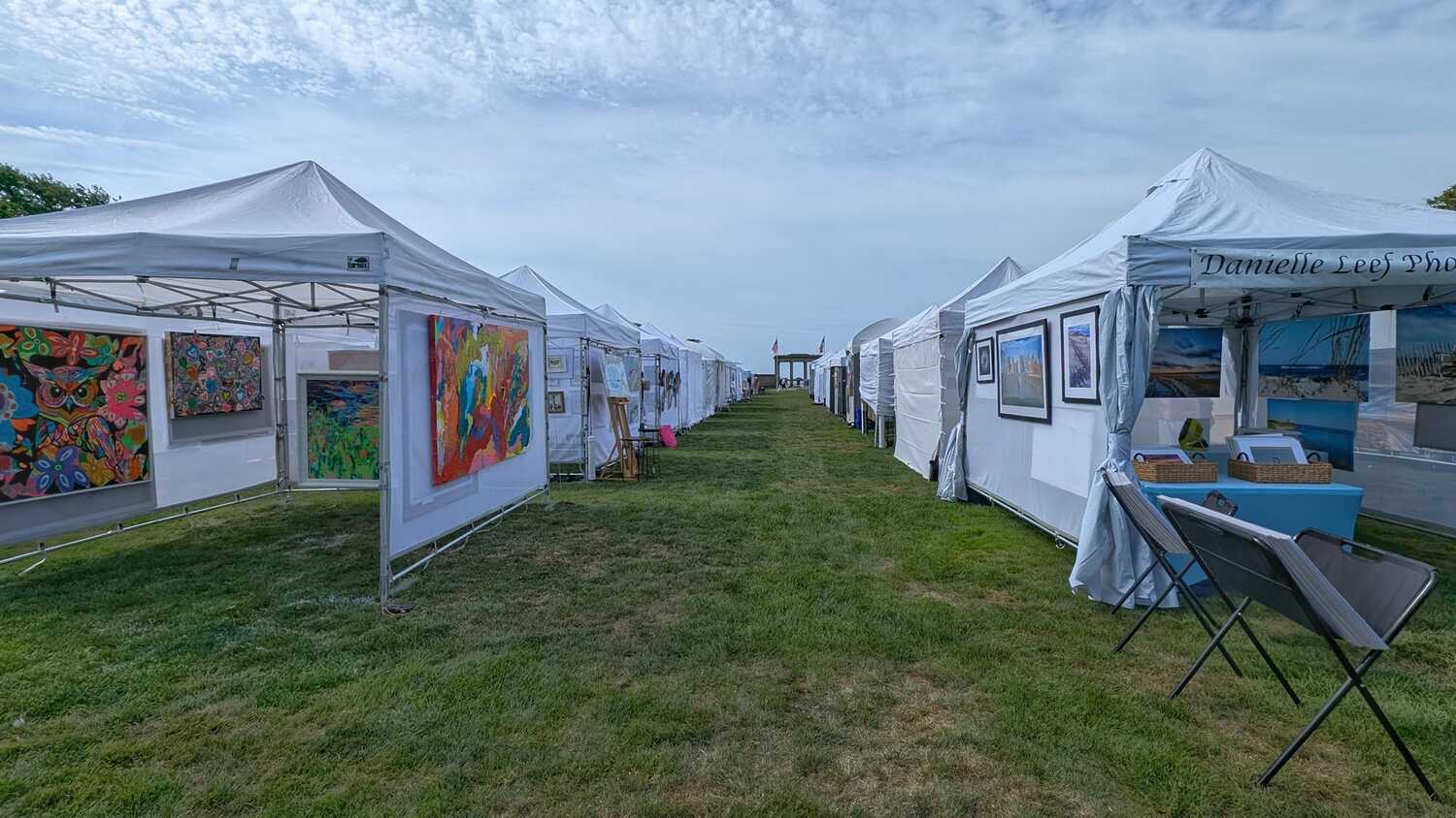 Artists' stalls at a previous year's Art in the Park. DANIELLE LEEF