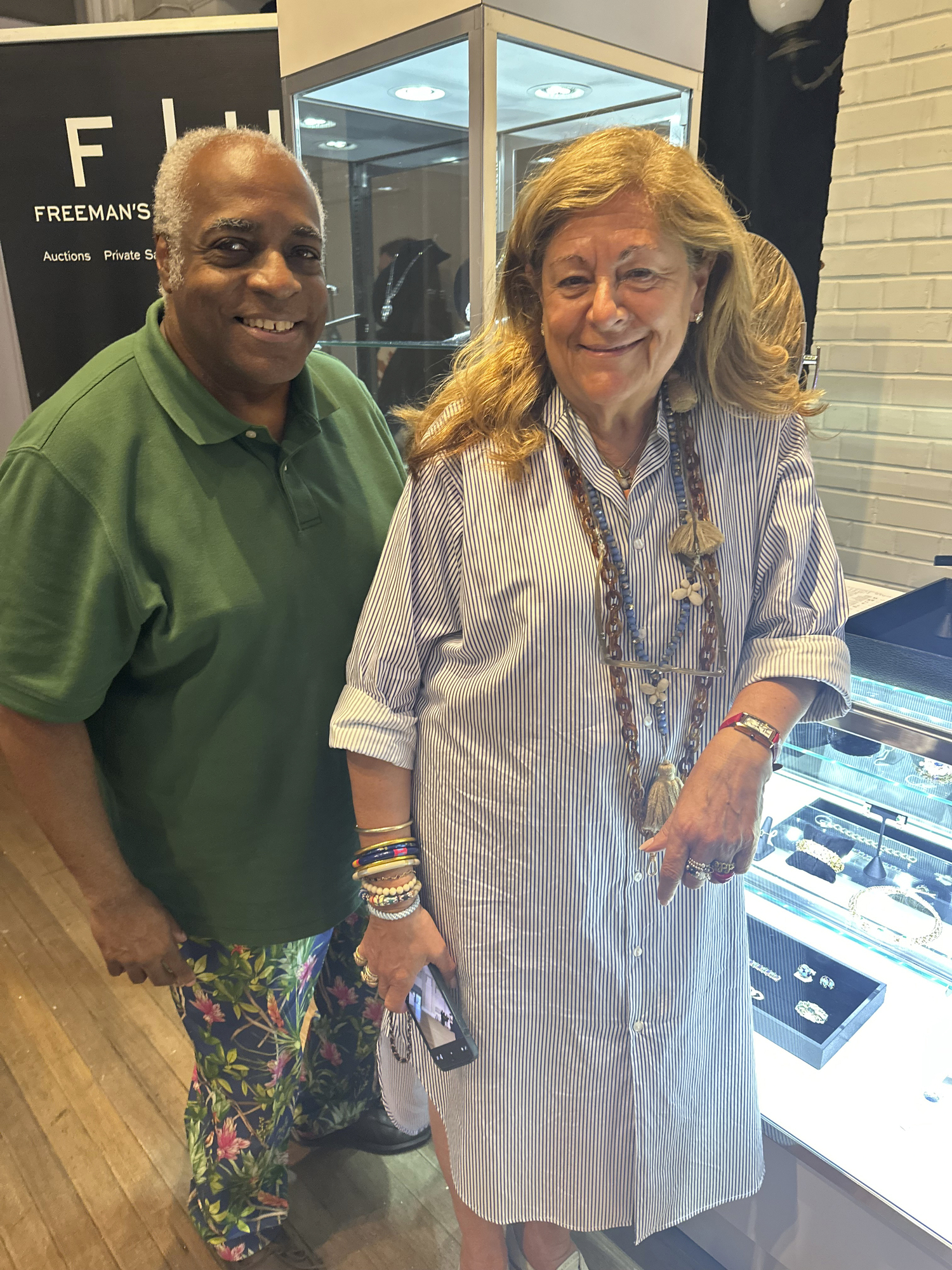 Jeffrey Banks and Fern Mallis at the Southampton Arts Center.  GREGORY D'ELIA