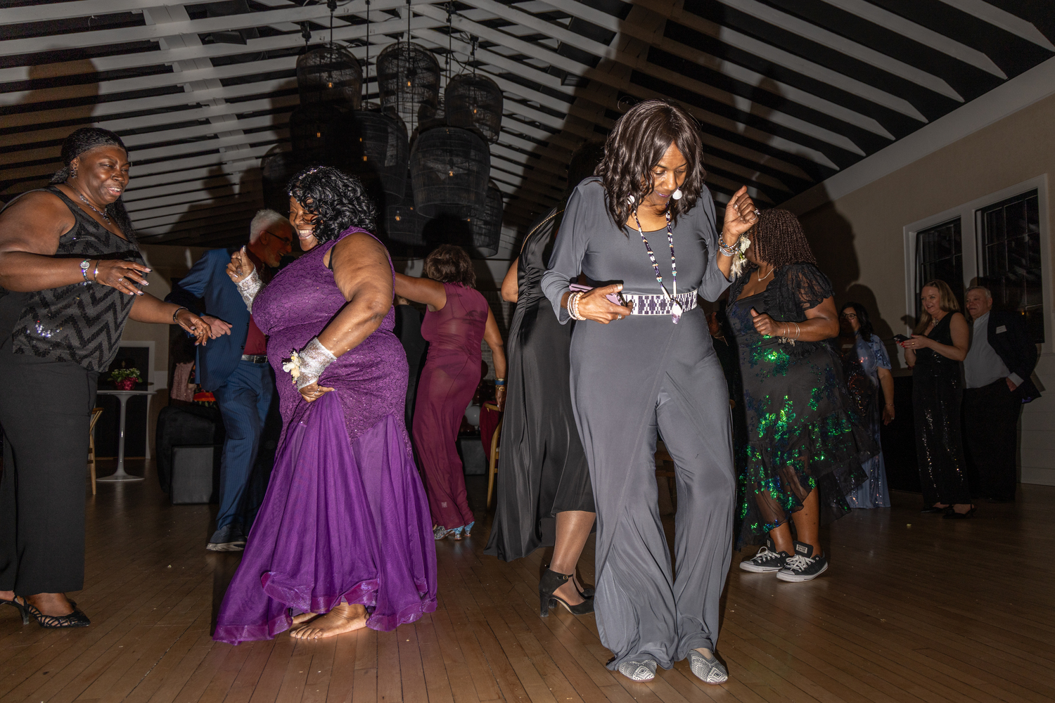 Dancing with the Southampton High School class of 1978. LINDSAY MORRIS
