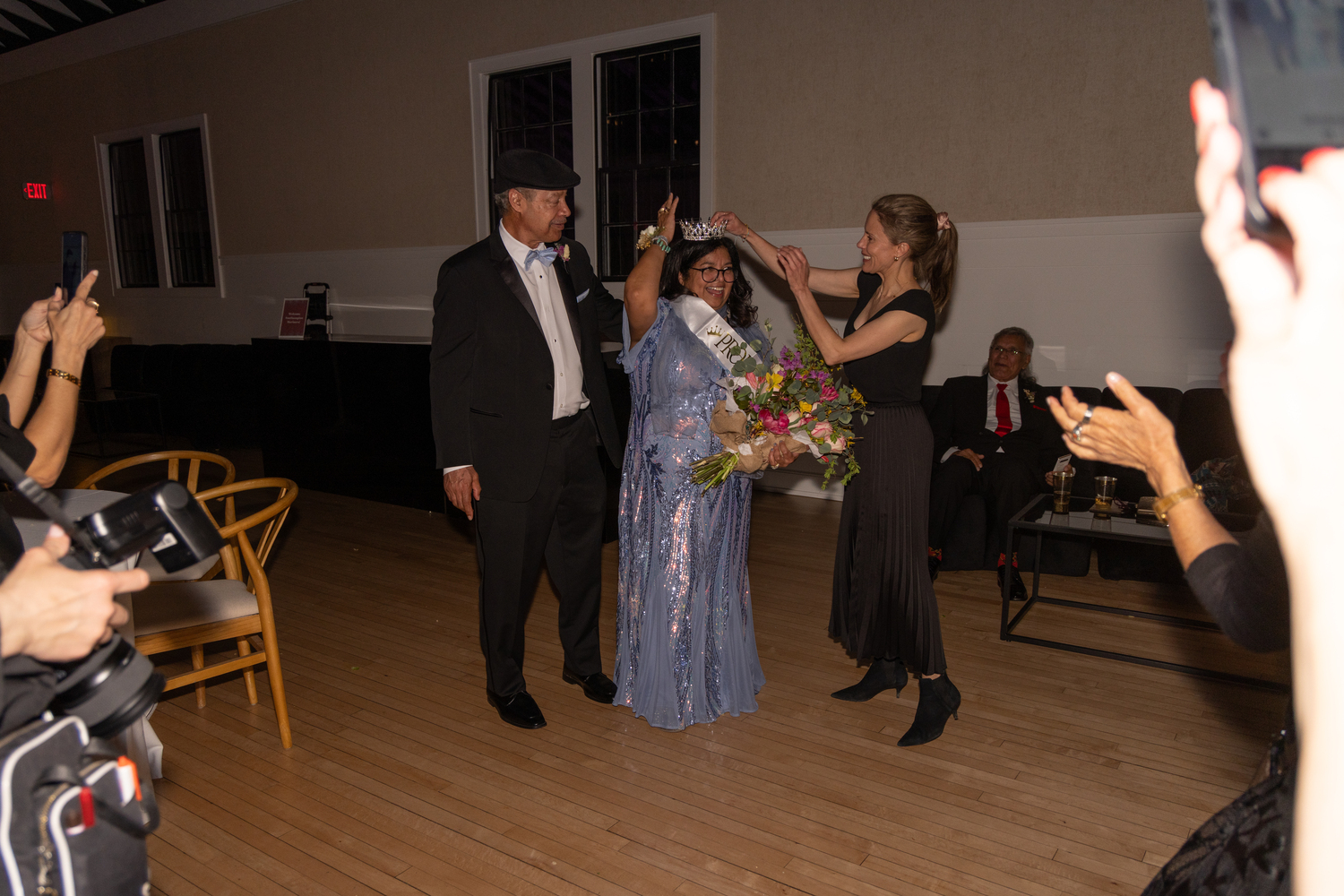 Denise Silva-Dennis is crowned the prom queen 47 years after her actual high school graduation. LINDSAY MORRIS