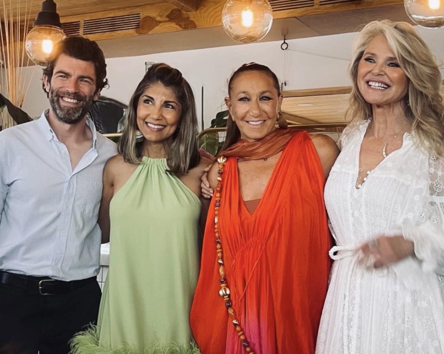 Max Greenfield, Mala Sander, Donna Karan and Christie Brinkley at the Bay Street Gala. JASON WEINBERG