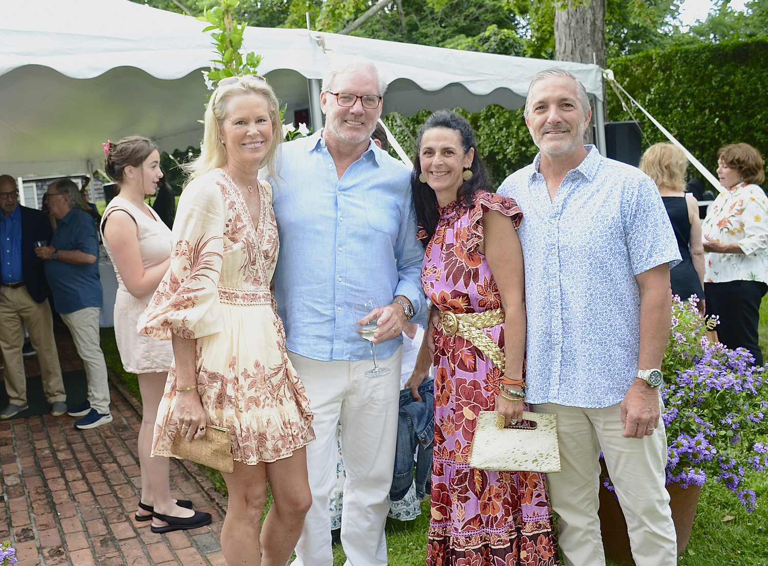 Samantha and Tim Culver with  Kristen and Gregg Schiavoni at the Sag Harbor Historical Society's 