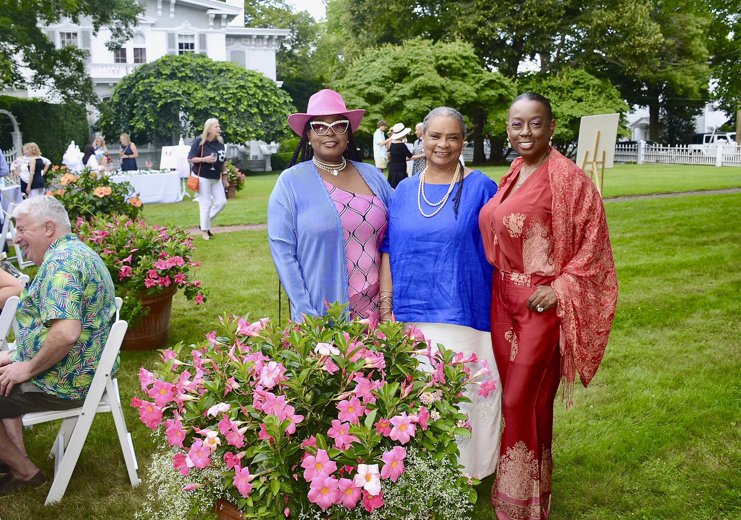 Dr. Georgette Grier-Key, Donnamarie Barnes and Robin Brown at the Sag Harbor Historical Society's 