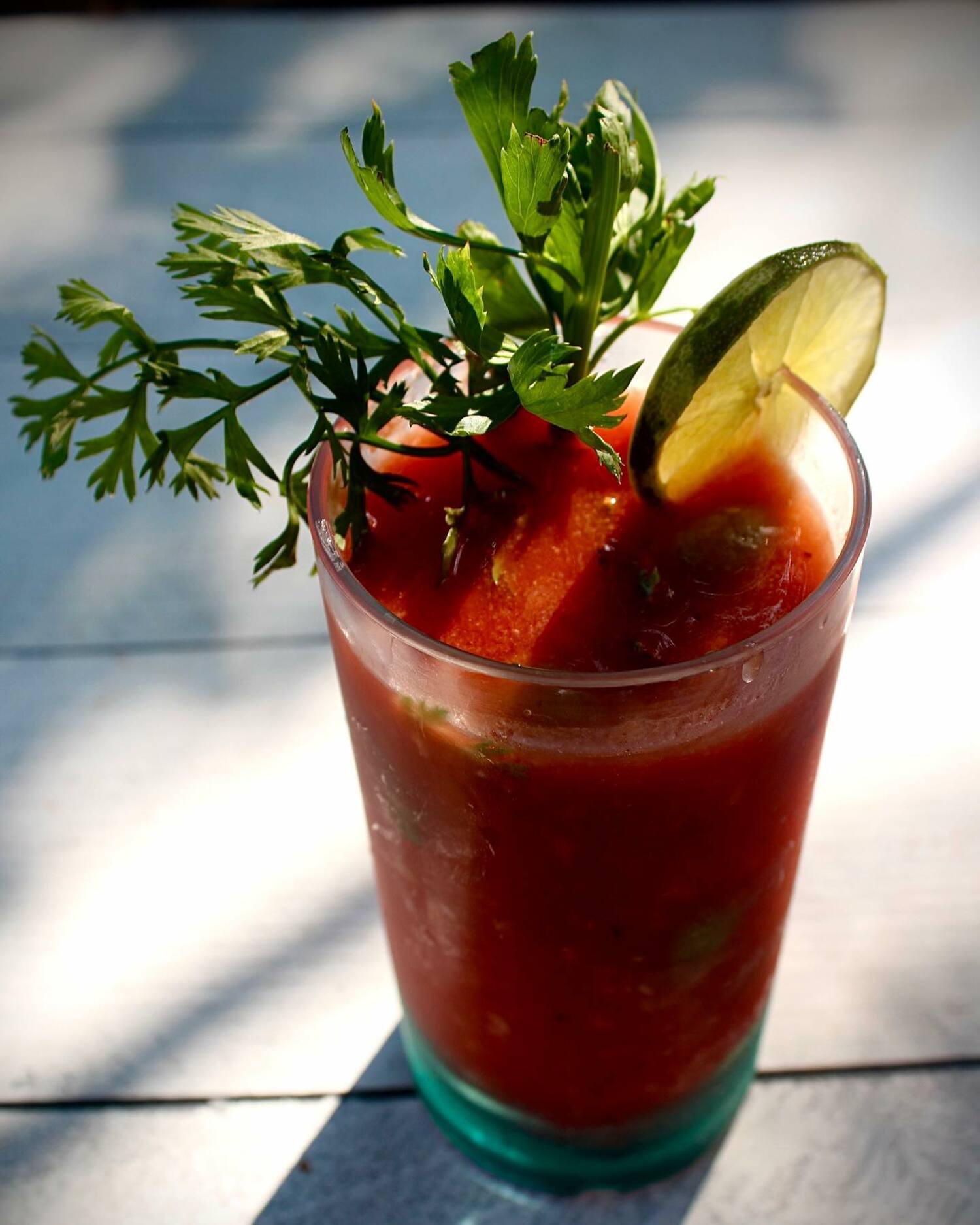 The author's version of a Bloody Mary. ROBYN HENDERSON-DIEDERIKS