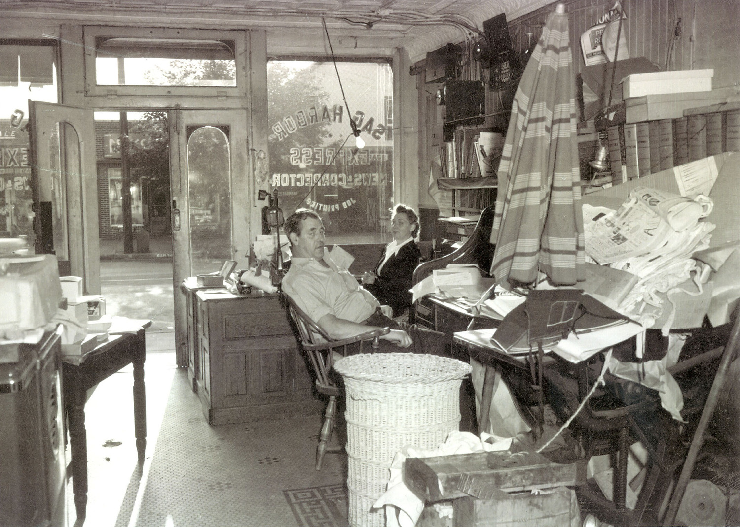 Doug and Victoria Gardner in the Express office.  FILE PHOTO