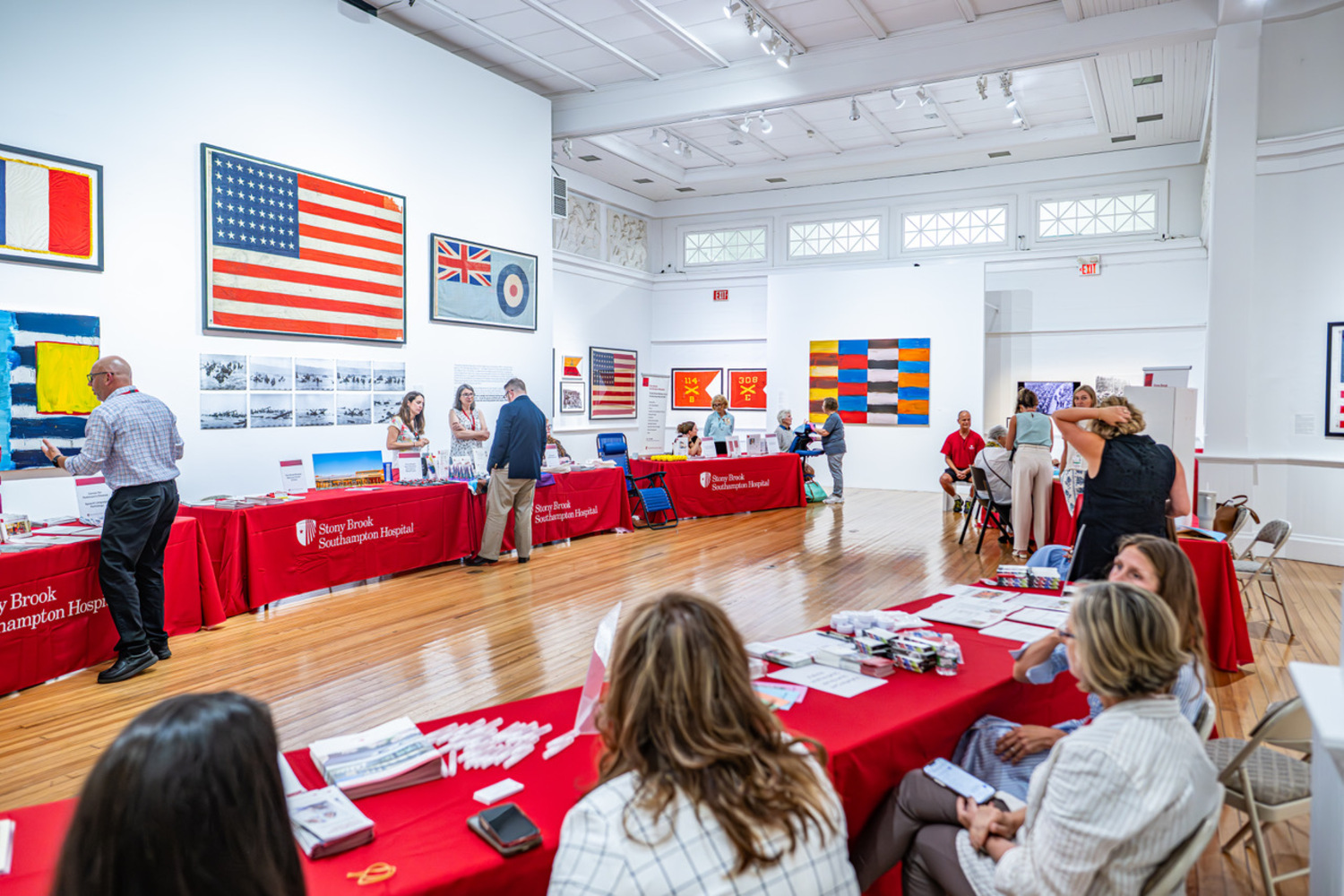 The hospital staff provided free health screenings, massages and cholesterol tests to visitors at the Southampton Arts Center on Monday, July 14, and showcased the various services the hospital has to offer patients and the latest in technological advancements  it is using to improve care. DANE DUPUIS