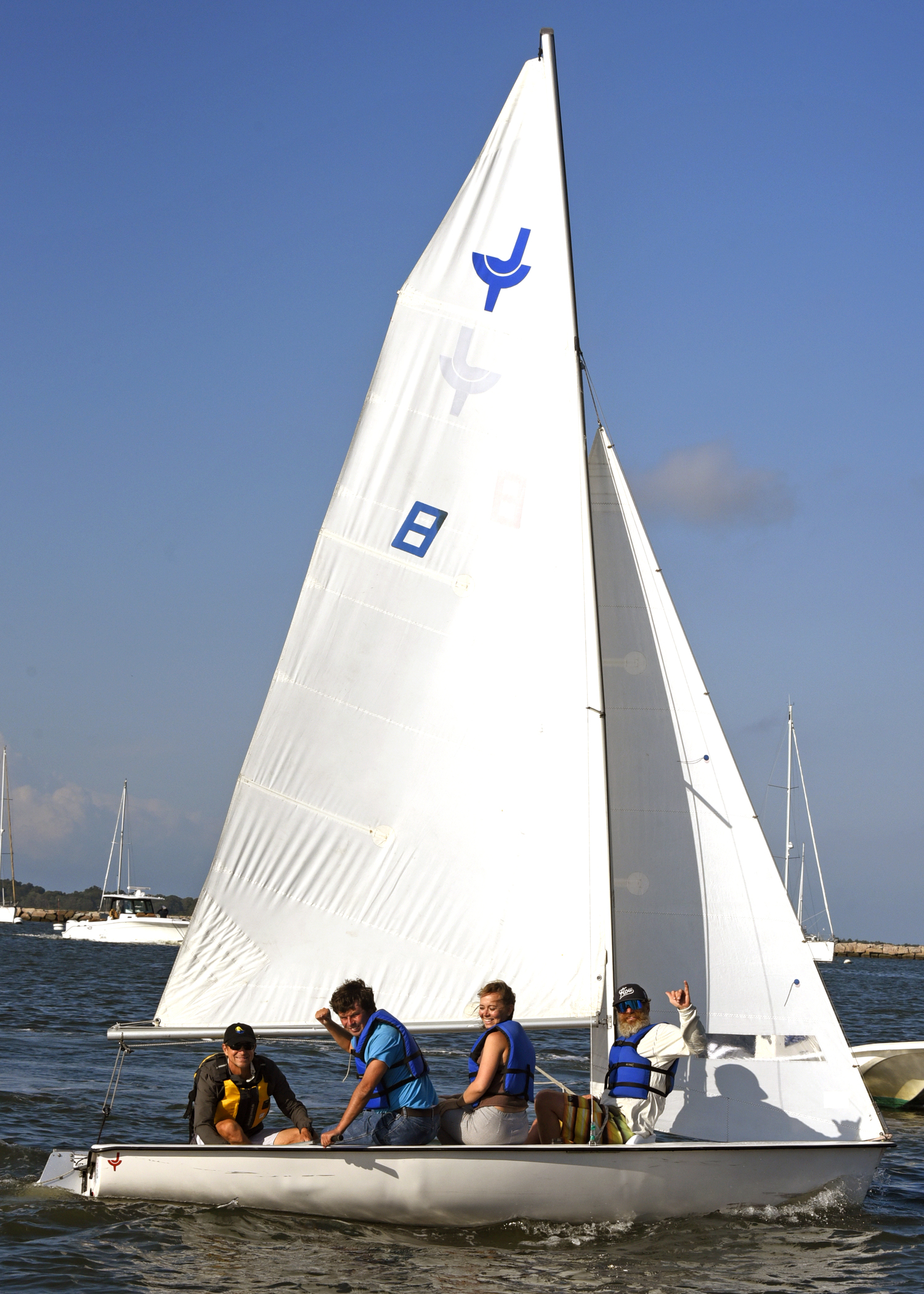 Breakwater Yacht Club and Sailing Center hosted its first-ever hands-on, on-the-water training for its sailing instructors on therapeutic sailing on Monday afternoon. MICHAEL MELLA