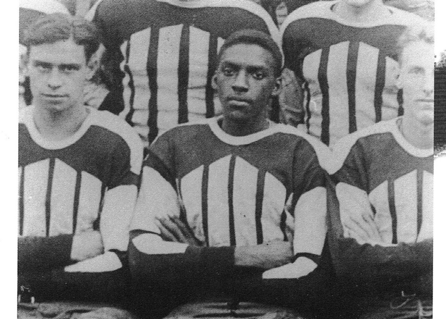Bayard Rustin with football teammates at West Chester High School in West Chester, PA, circa 1928. In 2006, the school was renamed Bayard Rustin High School to honor Rustin’s legacy. COURTESY RUSTIN HIGH SCHOOL.