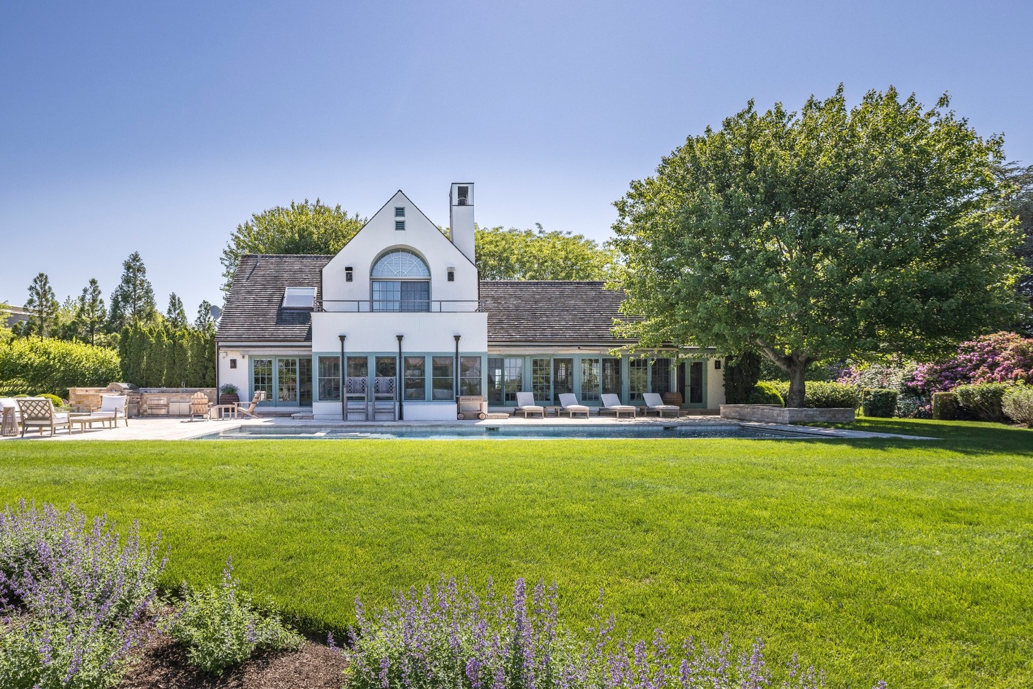 In Water Mill, 120 Bay Lane sold for $12.63 million. COURTESY HEDGEROW EXCLUSIVE