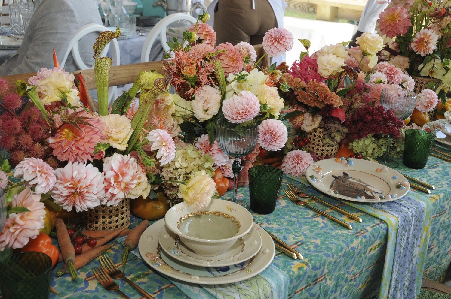The 2023 Irene Neuwirth table in the Hampton Classic VIP tent.   RICHARD LEWIN