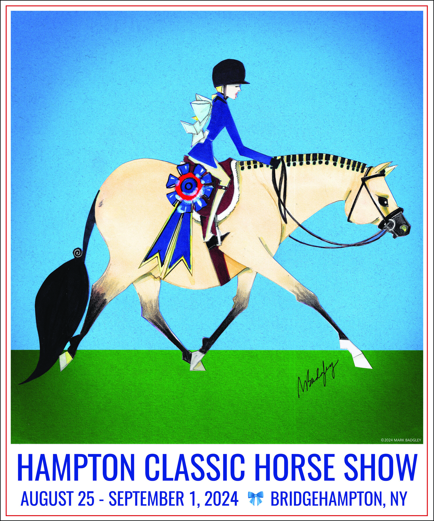 Mark Badgley's 2024 Hampton Classic poster.