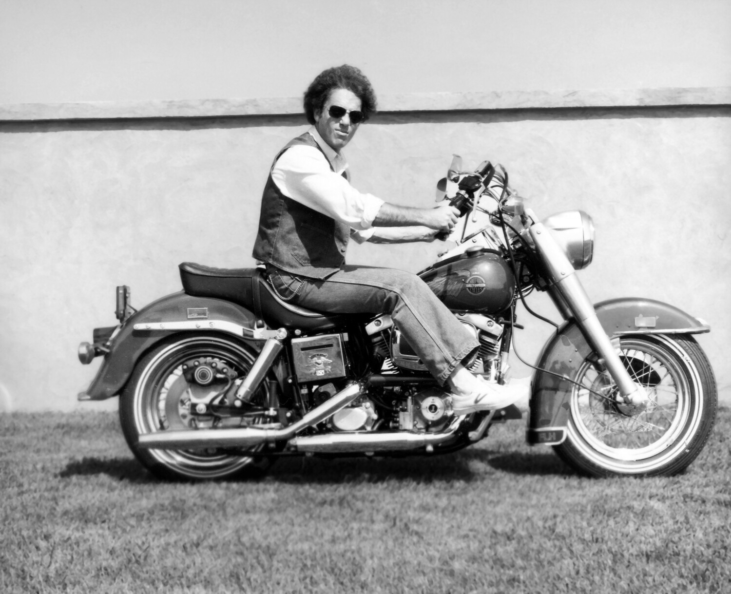 Billy Joel on his motorcycle in a scene from the HBO documentary “Billy Joel: And So It Goes.” BILLY JOEL ARCHIVES/DAN WEEKS