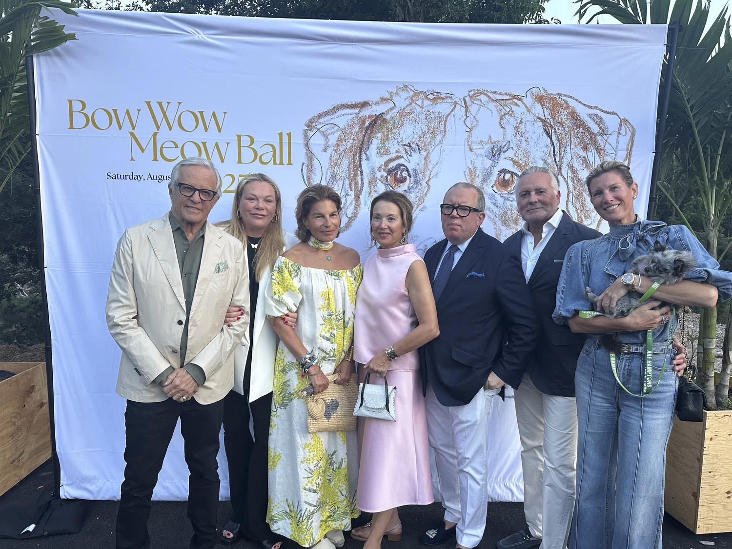 Nathan Bernstein, Katharina Otto-Bernstein, Sissi Bohlen, Lisa McCarthy, Alex Papachristidis, Shahab and Libby Karmely at the Bow Wow Meow Ball. GREGORY D'ELIA