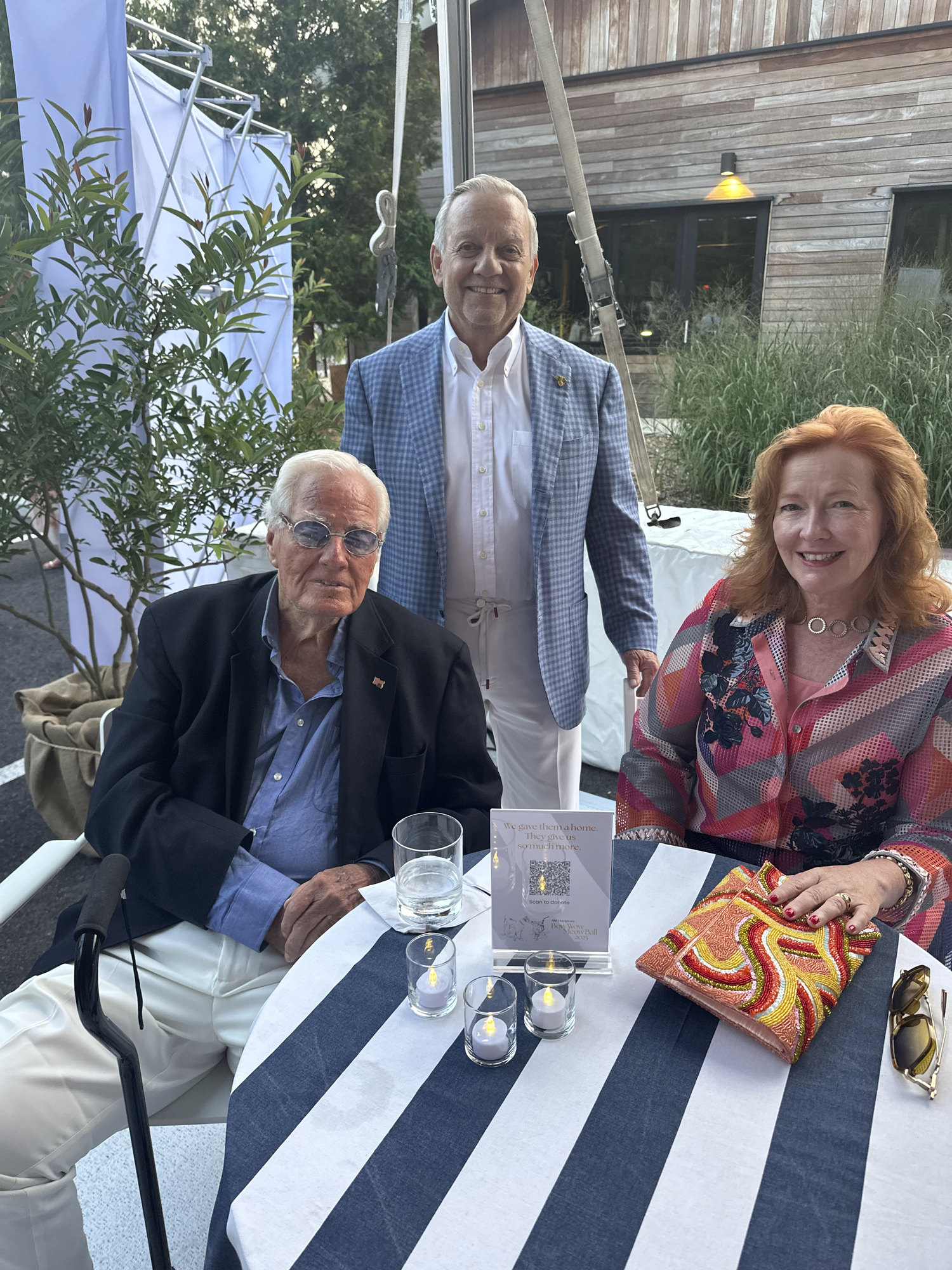 Richard McCabe, Mike Franzino and Rebecca Ibel at the Bow Wow Meow Bal.  GREGORY D'ELIA