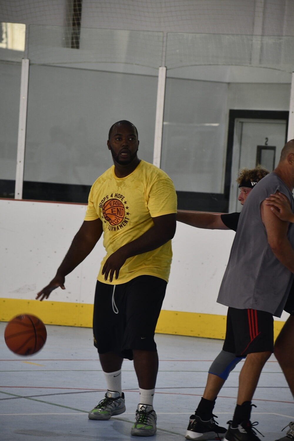 The fourth annual Hoops 4 Hope East End 3's 3-on-3 Tournament was held at the Sportime Arena Amagansett on Saturday afternoon.  DREW BUDD