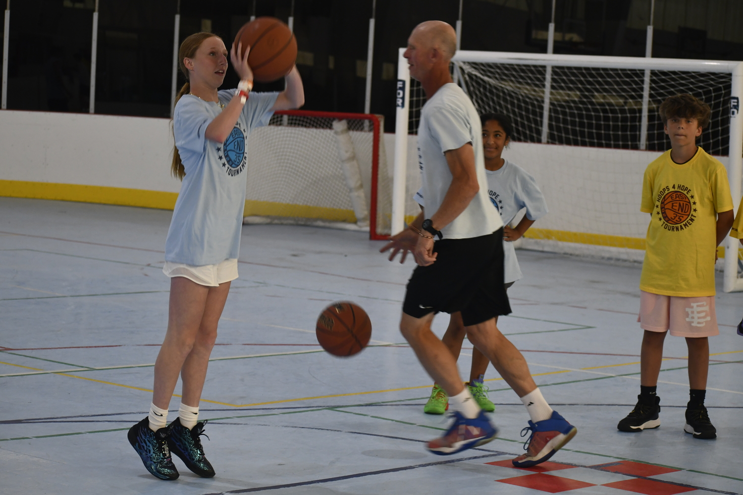 The fourth annual Hoops 4 Hope East End 3's 3-on-3 Tournament was held at the Sportime Arena Amagansett on Saturday afternoon.  DREW BUDD