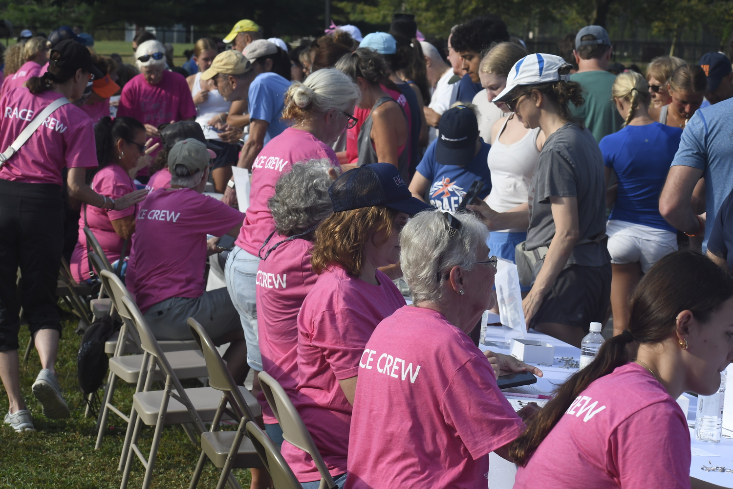 The many volunteers on hand to help out on Sunday morning in Southampton.   DREW BUDD