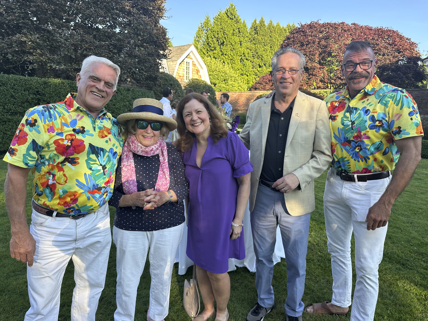 Jimmy Mack, Fay Mack, Cynthia and Tom Neely and Brian Mott at the Peconic Baykeeper Cocktail party.    GREGORY D'ELIA