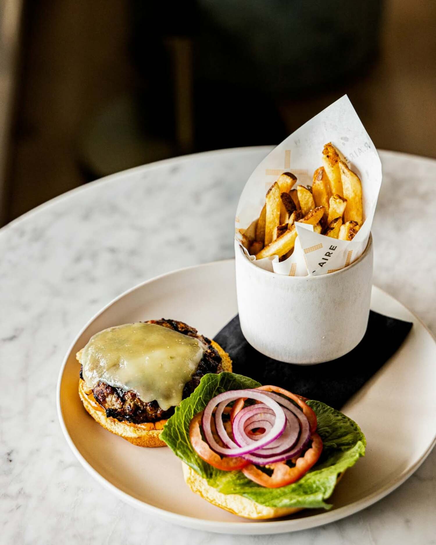 R.AIRE at the Hampton Maid in Hampton Bays has launched a series of summer specials, including a Wednesday night special where the R.AIRE burger will be offered half price. Courtesy photo