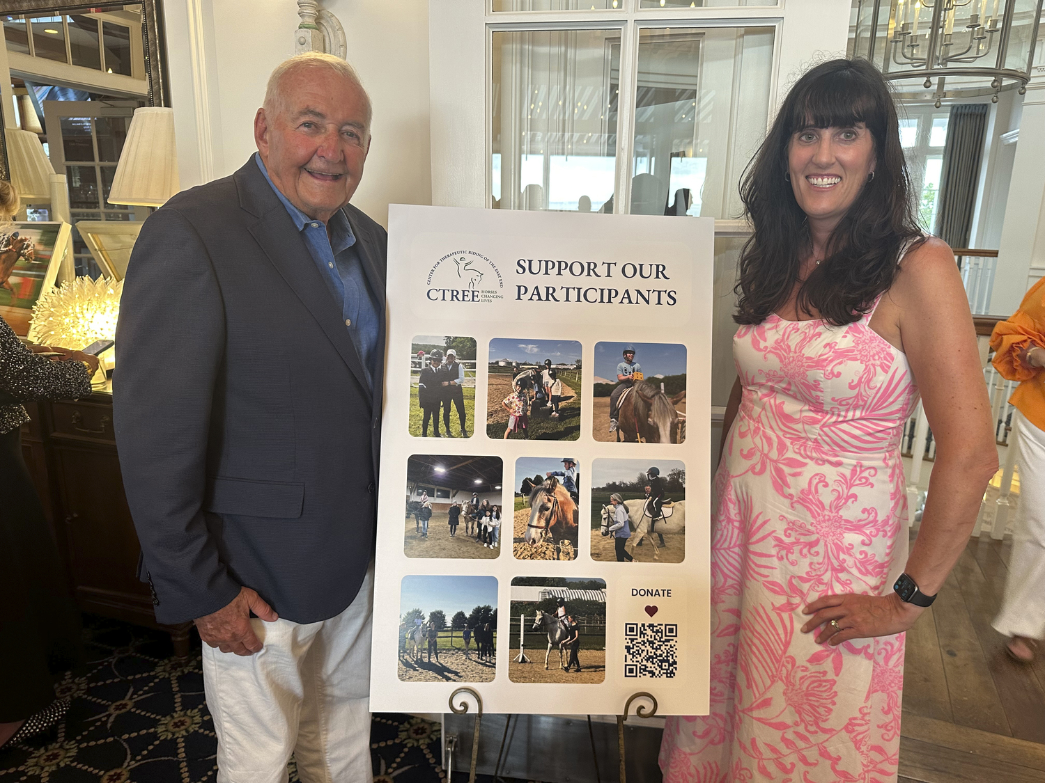 Dick Malone and Executive Director Cathleen Curran at the CTREE cocktail party.  GREGORY D'ELIA