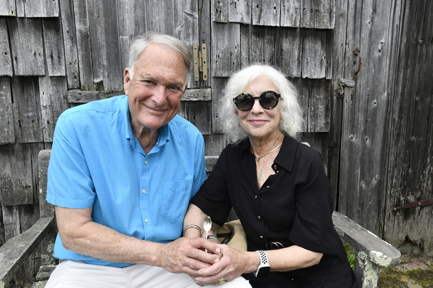 Noel Gish and Kathryn Curran at the Pelletreau Silver Shop in Southampton Village.  DANA SHAW