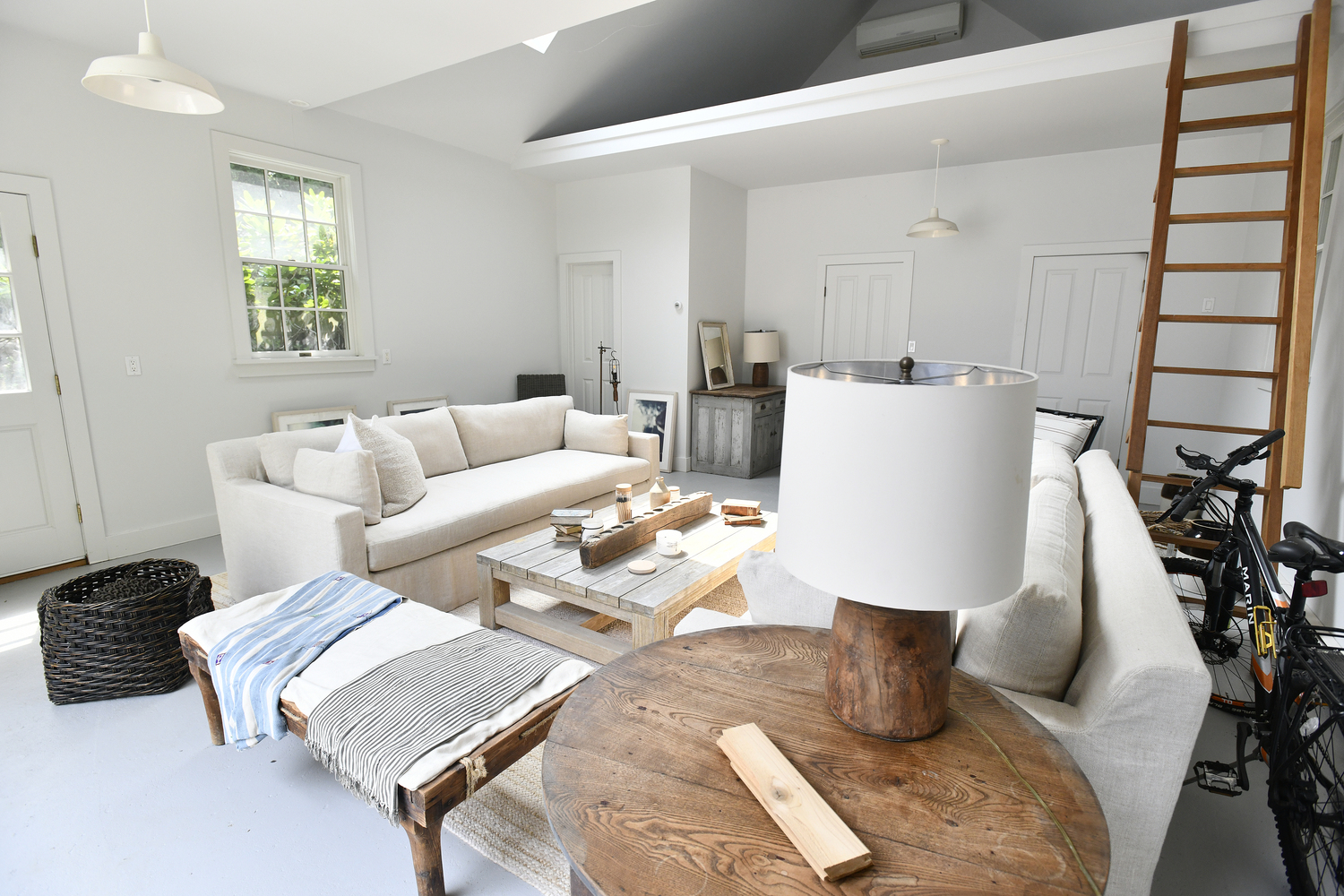 The outdoor space at Stephanie Horton's Sag Harbor home.  DANA SHAW