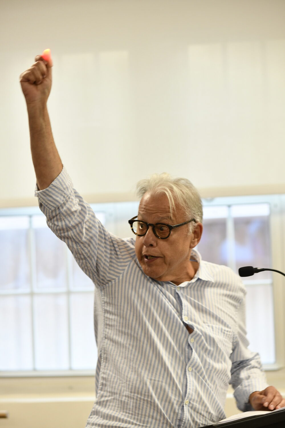 Frank Horowitz speaks at the meeting.  DANA SHAW