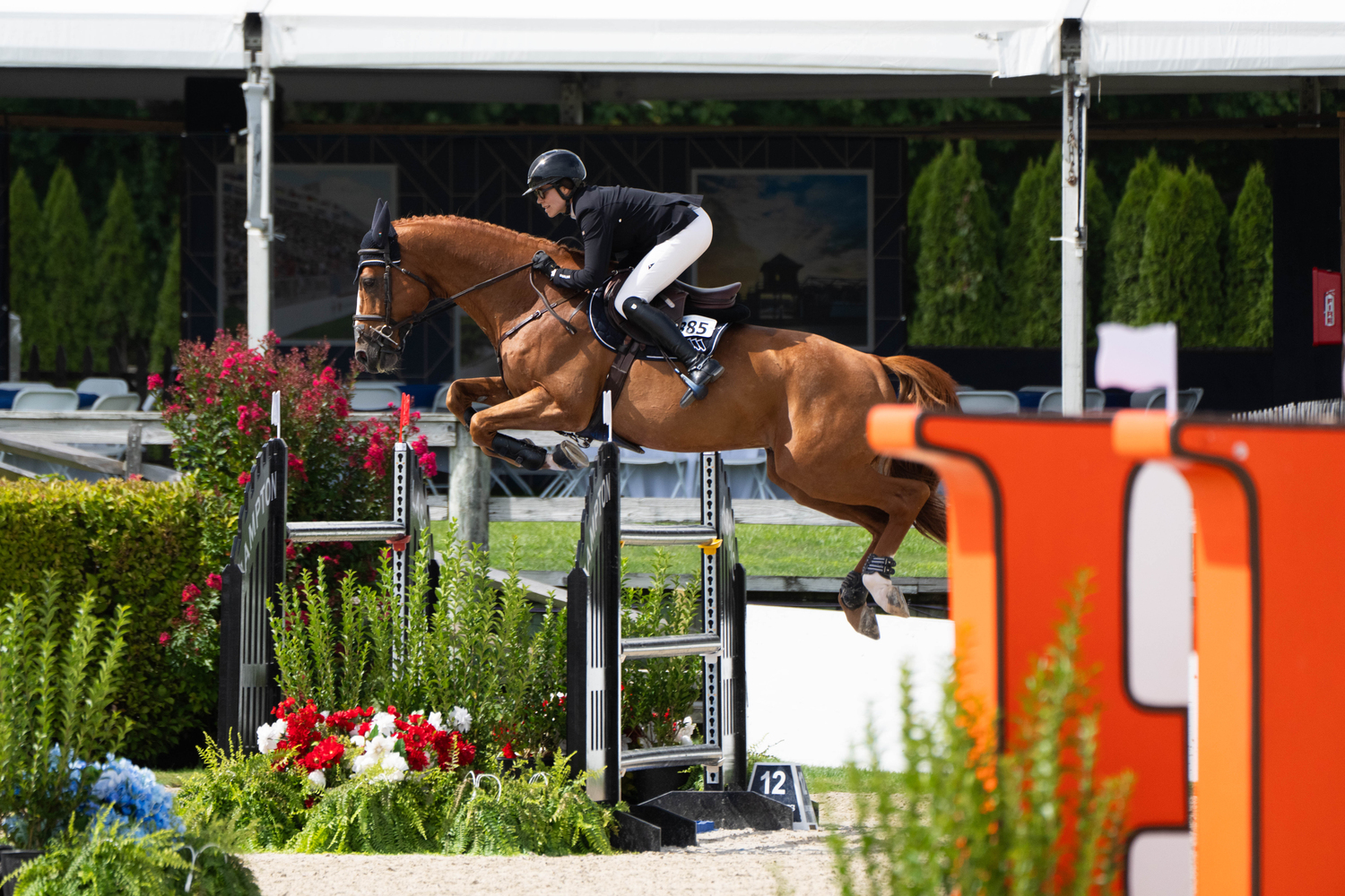 Brianne Goutal-Marteau (USA) and S&L Marlon VD Heffinck won the $30,000 The Wellington Jumper Challenge.  LORI HAWKINS