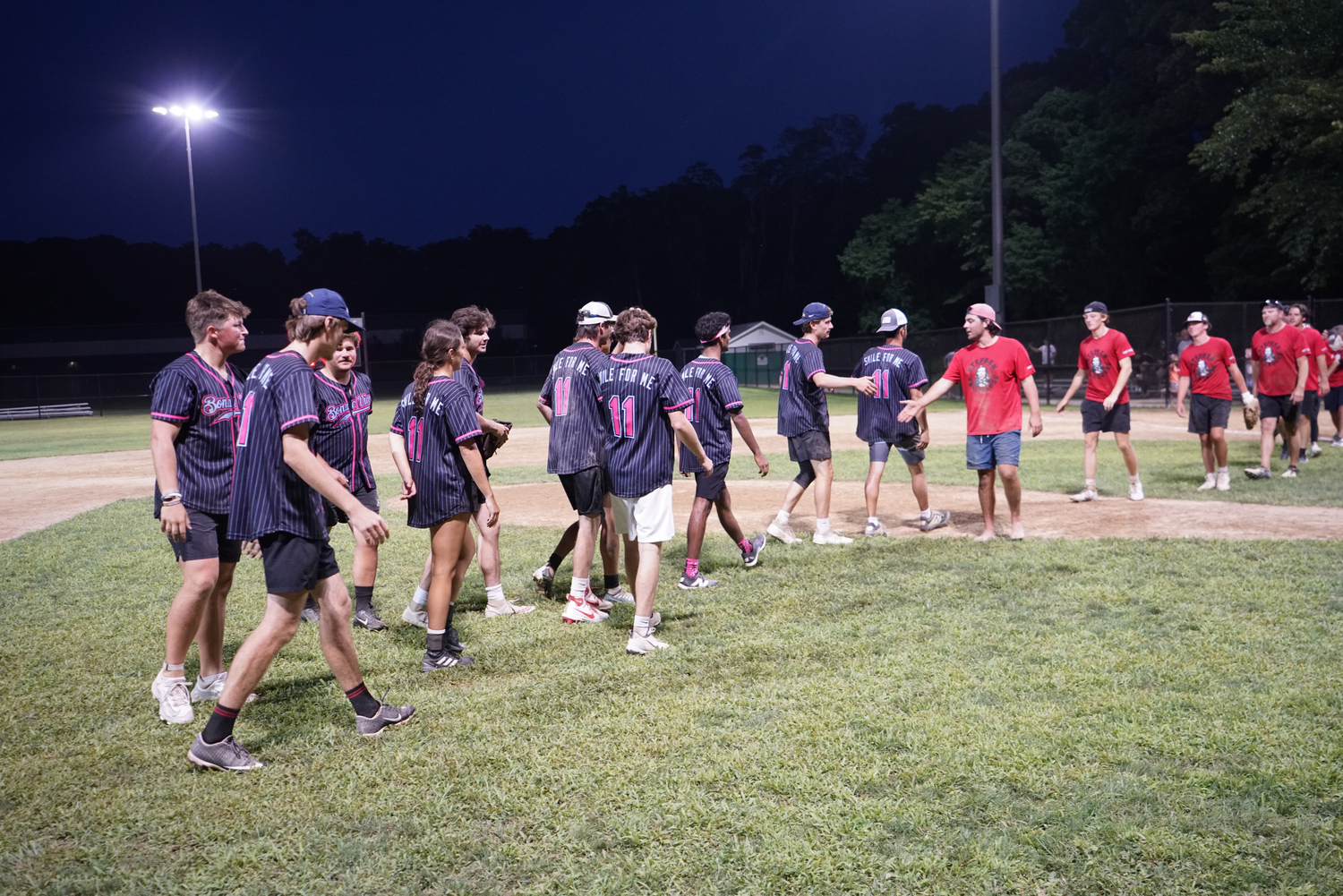 Sportsmanship: Bonac Vice and The Talkhouse shake hands after the 