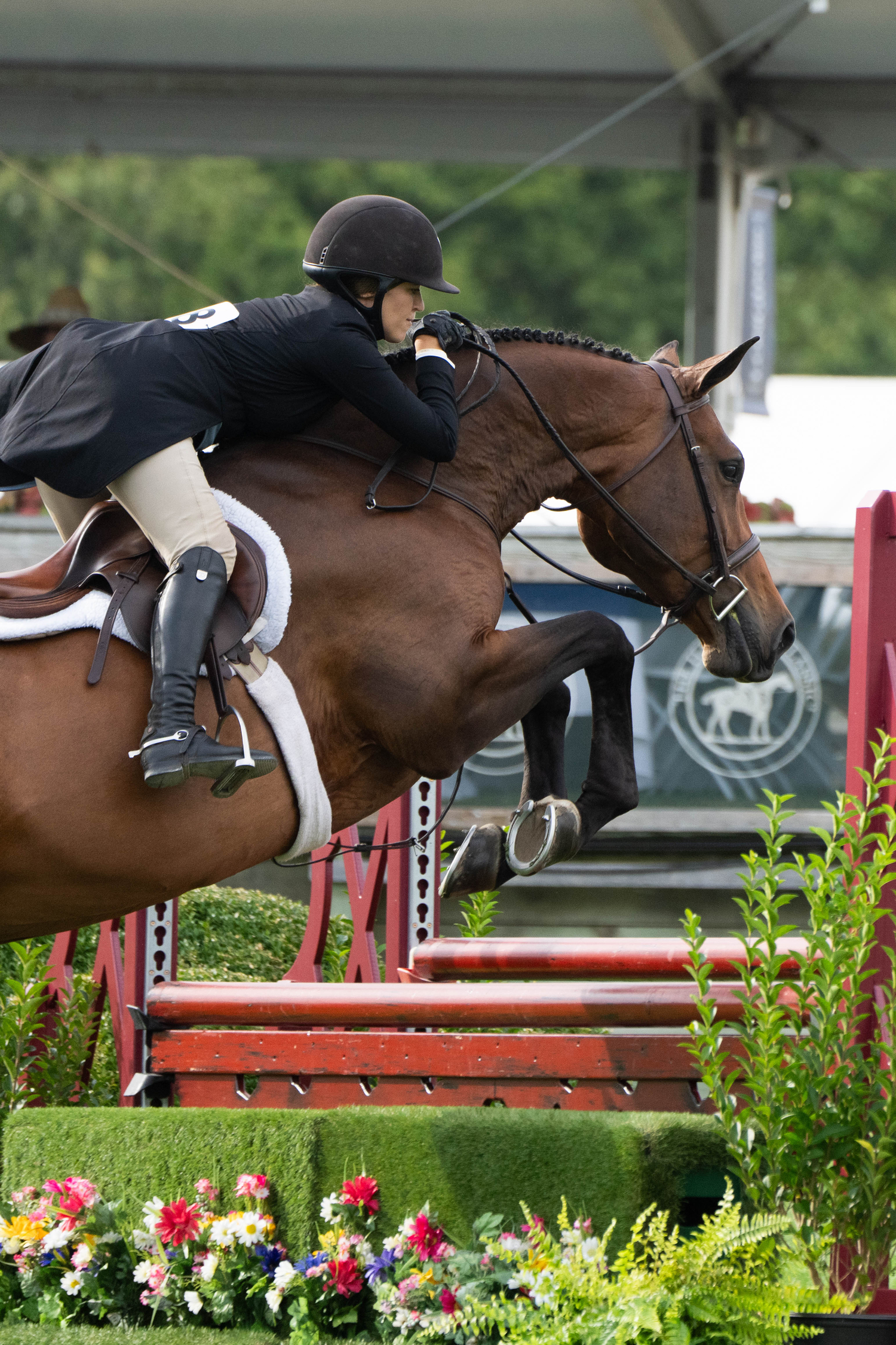 First Blue LLC’s Lady In Blue came out on top with Meghan Knapic of Smithtown in the $10,000 Marders Local Hunter Derby.  LORI HAWKINS
