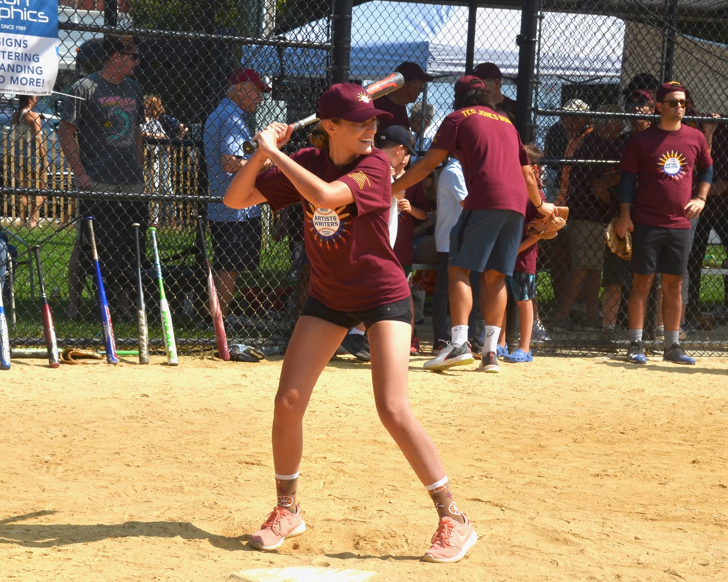 Elizabeth Vespe is ready in the batter's box for the Writers.   KYRIL BROMLEY