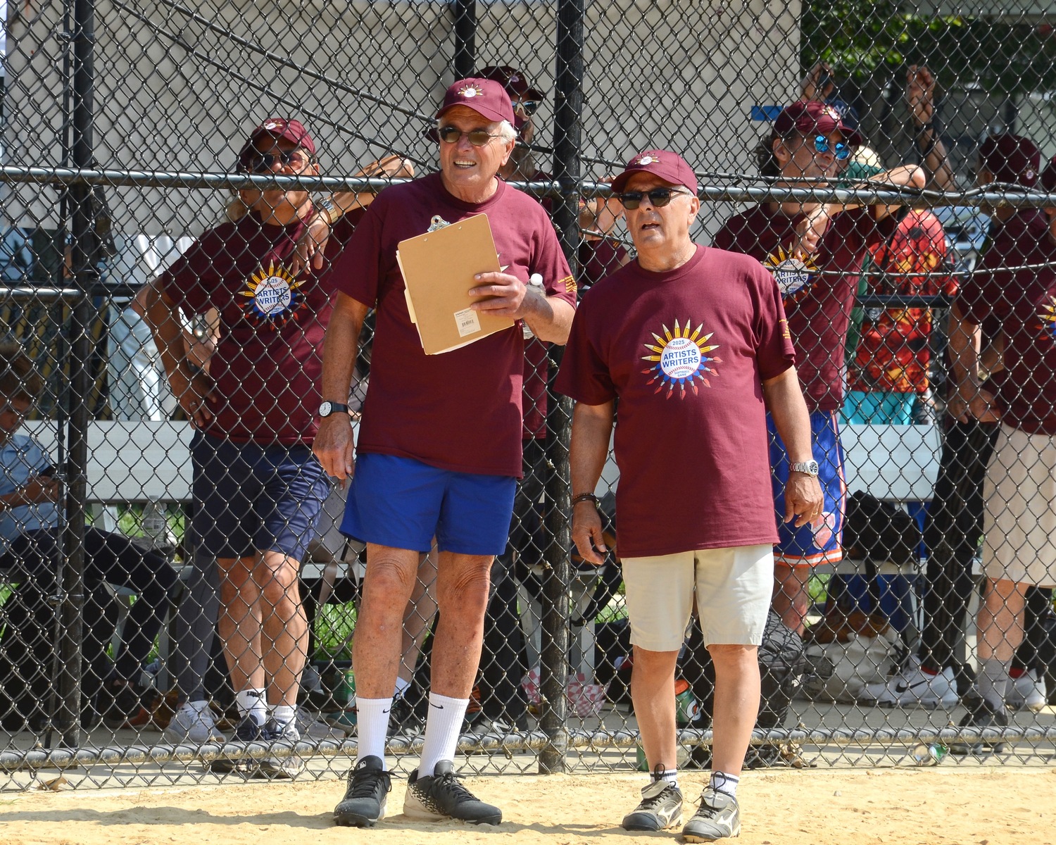 Writers Ken Auletta, left, and Mike Lupica.  KYRIL BROMLEY