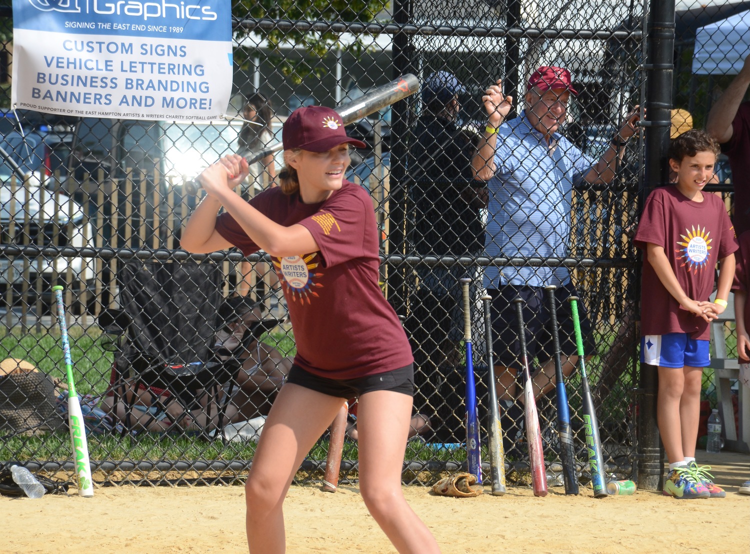 Elizabeth Vespe is ready in the batter's box for the Writers.   KYRIL BROMLEY