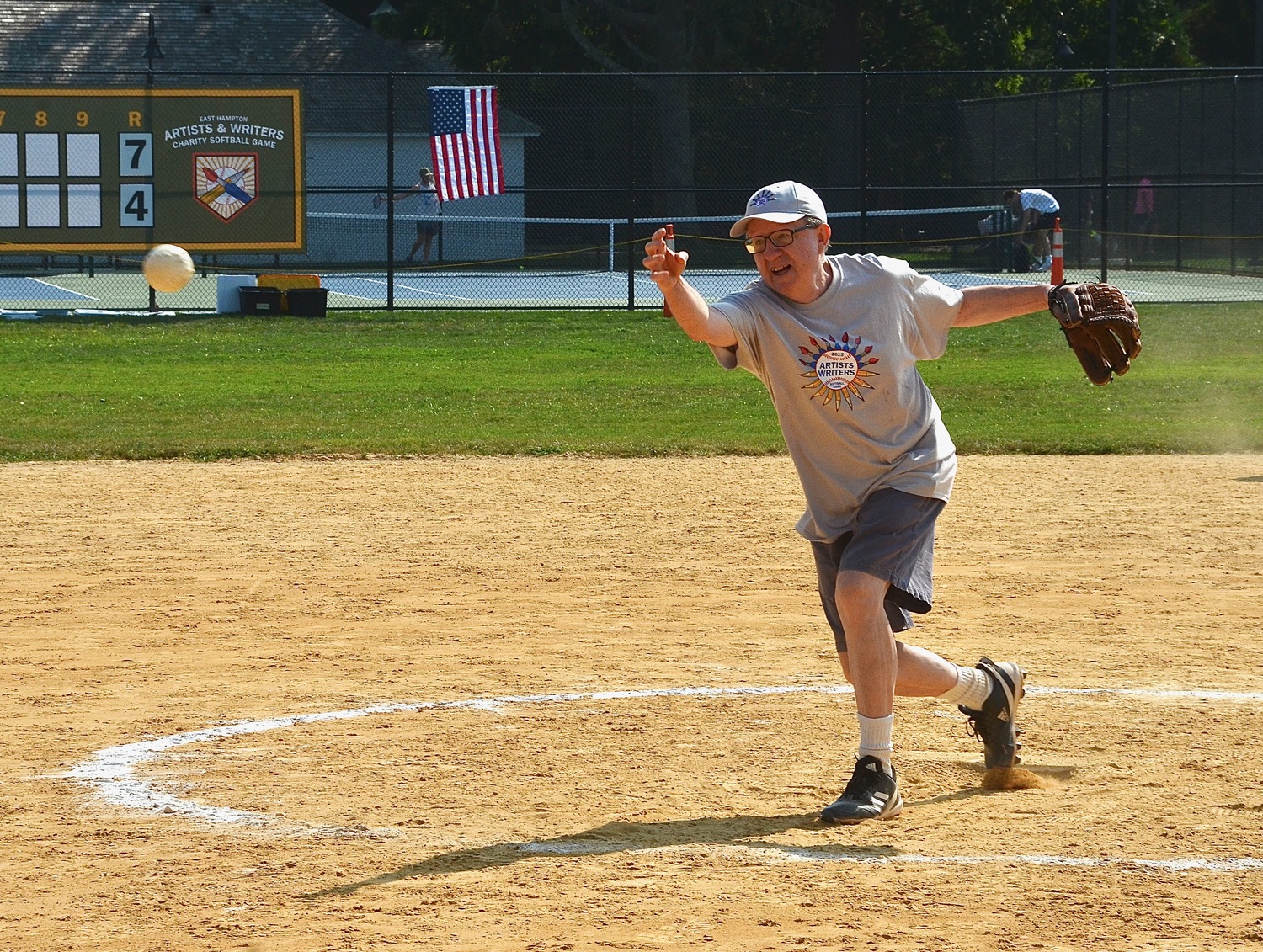 An Artist tosses a pitch. KYRIL BROMLEY