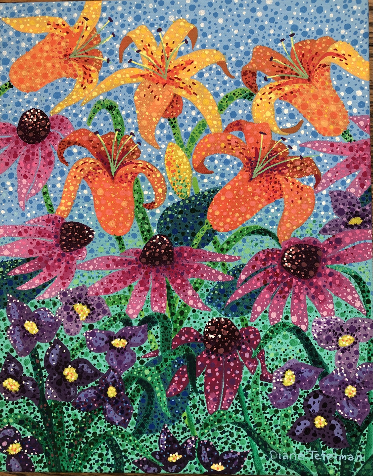 A flower painting by Diane Tetelman. COURTESY THE ARTIST