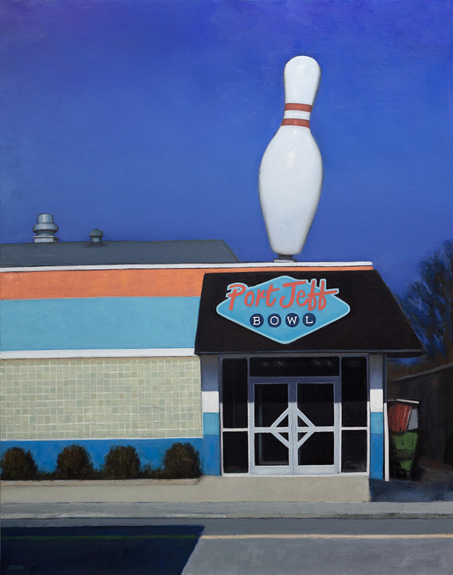 Doug Reina, “Port Jeff Bowl,” is on view at The Grenning Gallery in Sag Harbor as a part of its Summer Group Show, closing after this weekend.