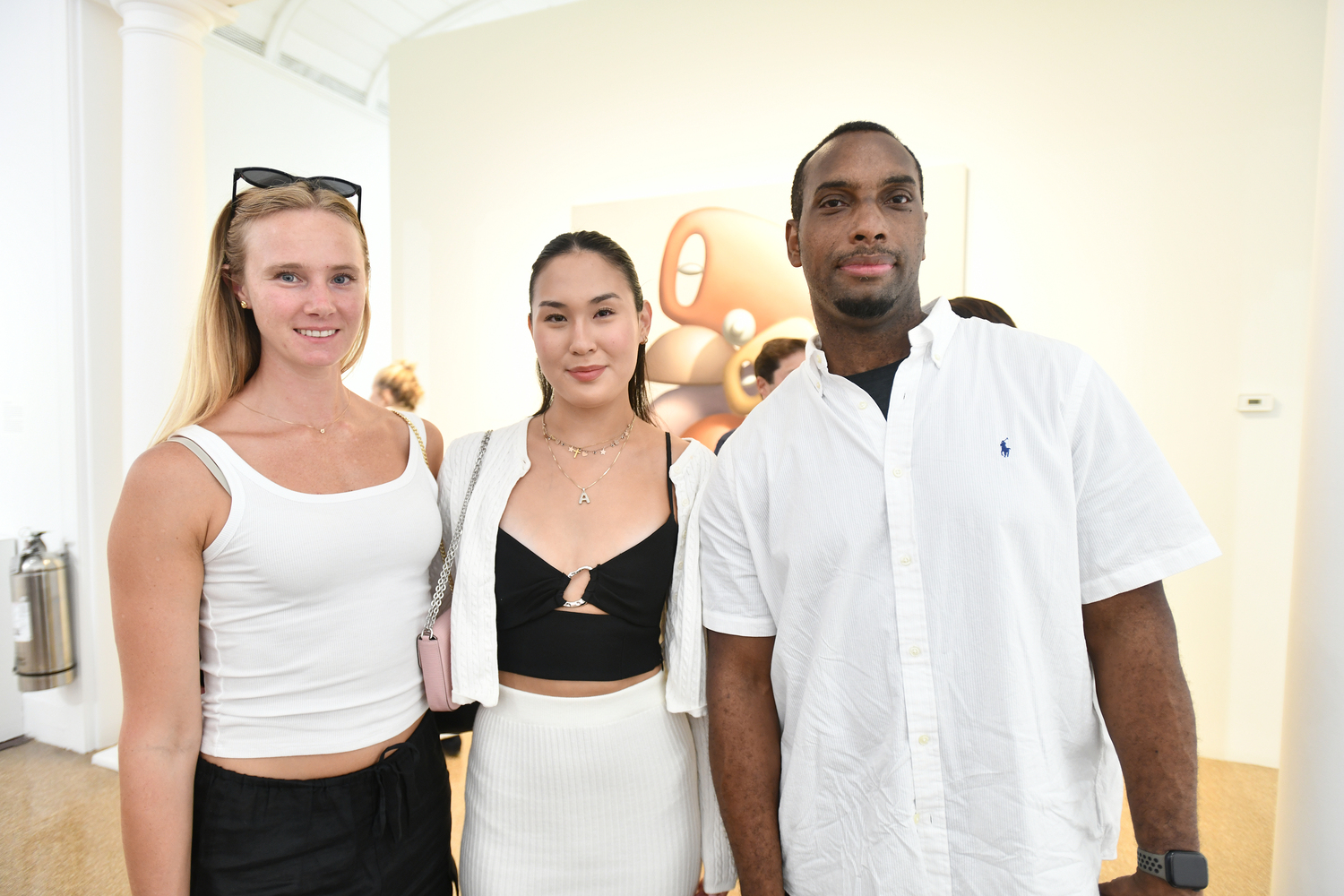 Danielle Cruickshank. Alex Favale and Brian Danielson at the opening reception for 