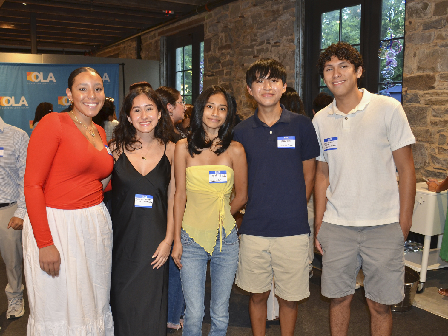 Maya Taveras, Briana Chavez, Sofia Sinchi, Matthew Chuya and Jake Espana at OLA’s Latino Young Professionals 2nd Annual Networking Event 