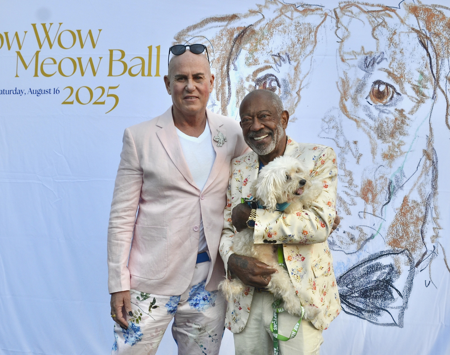 James Wright and Dr Ralph Gibson, with ‘Tiny'at The Animal Rescue Fund of the Hamptons 