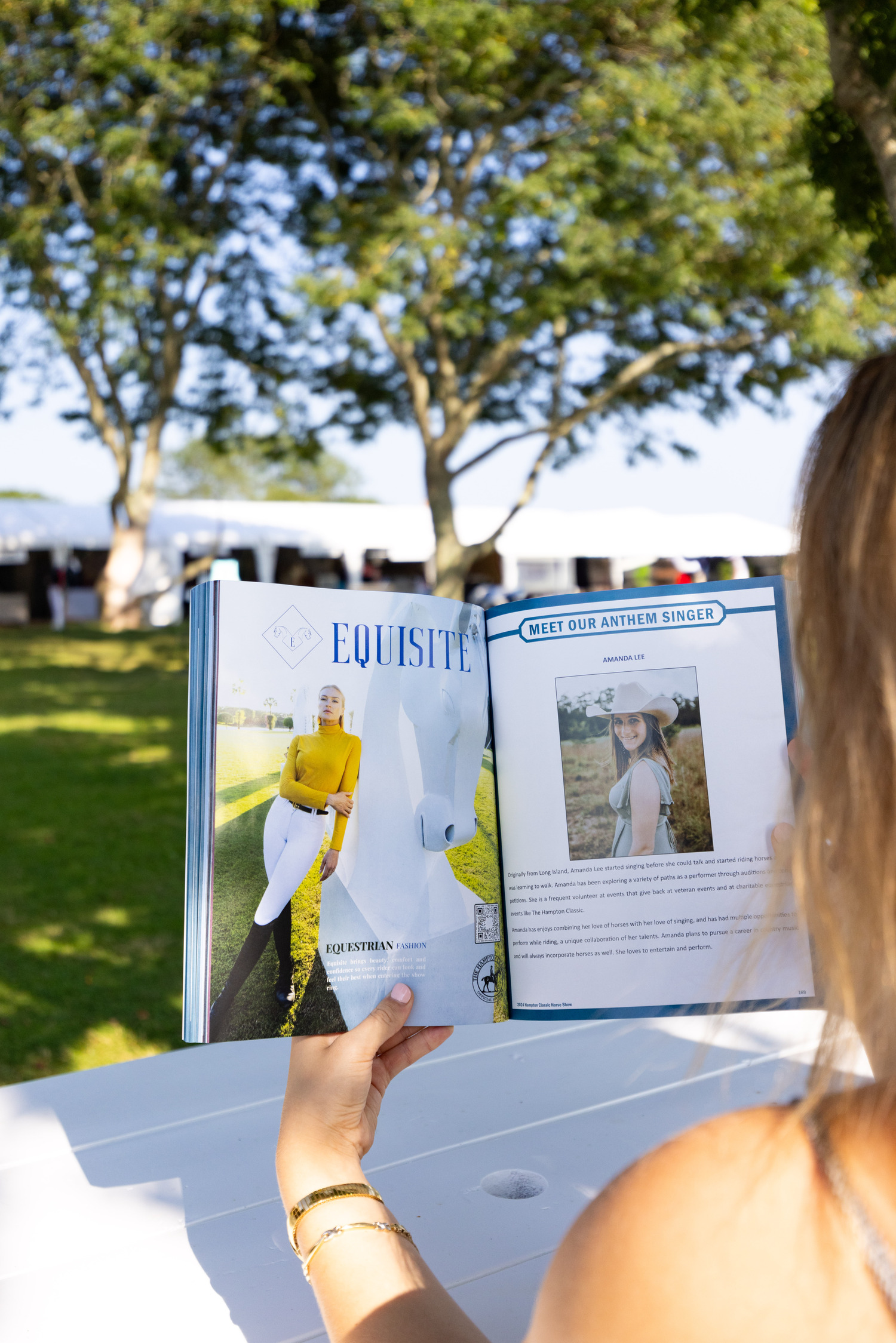 The Equisite booth at the Hampton Classic. COURTESY EQUISITE