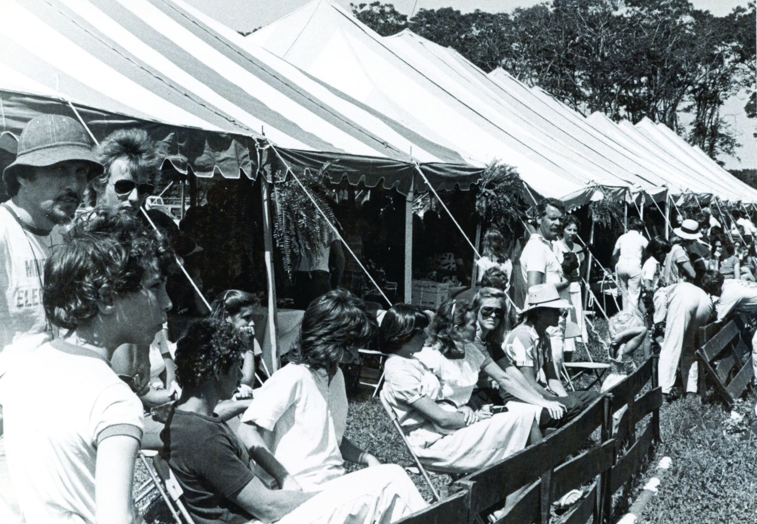 The Hampton Classic Grand Pix tent in 1979.  COURTESY HAMPTON CLASSIC