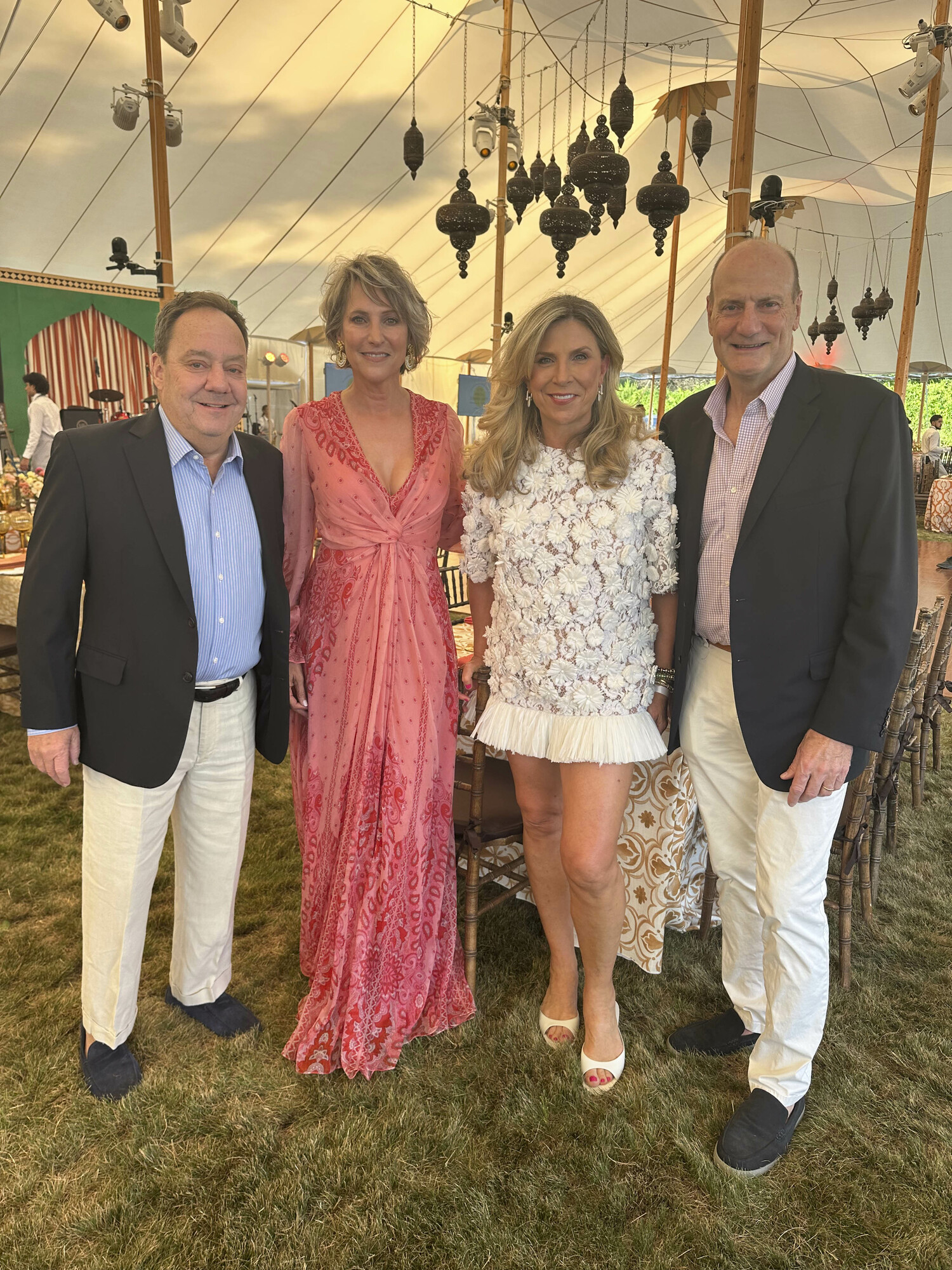 Jimmy Nederlander, Melanie Wambold, Margo Nederlander and John Wambold at the Hospital Summer party.  GREGORY D'ELIA