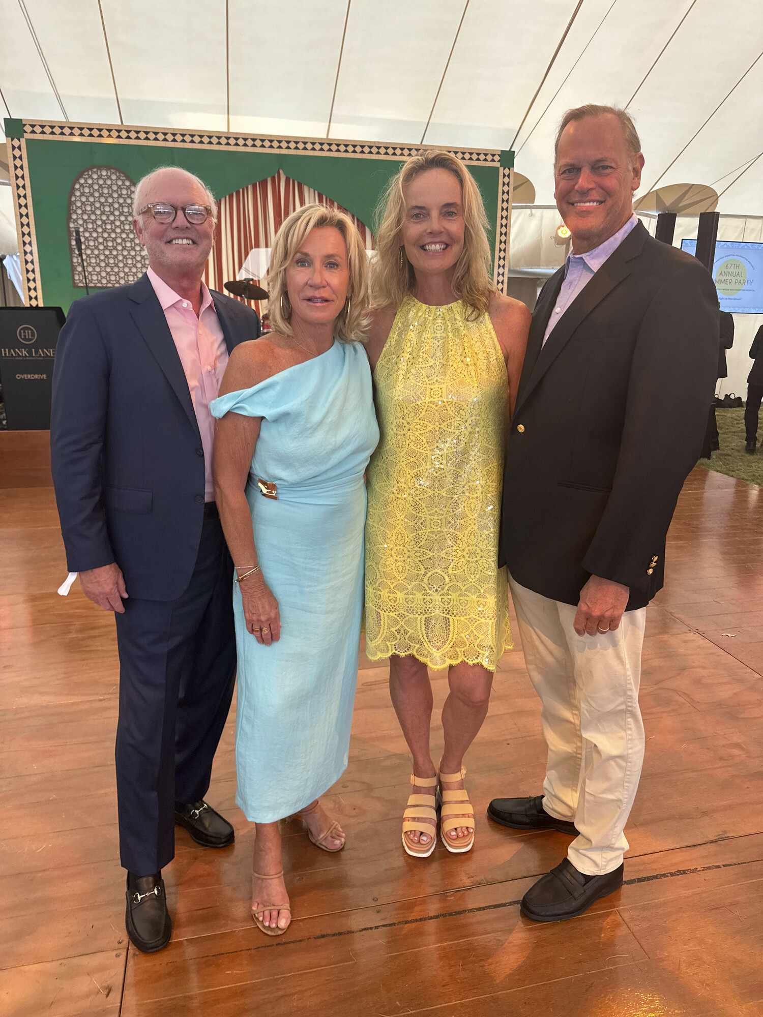 Jim and Hollis Forbes with Maureen and Steve Klinsky at the Hospital Summer Party.  GREGORY D'ELIA