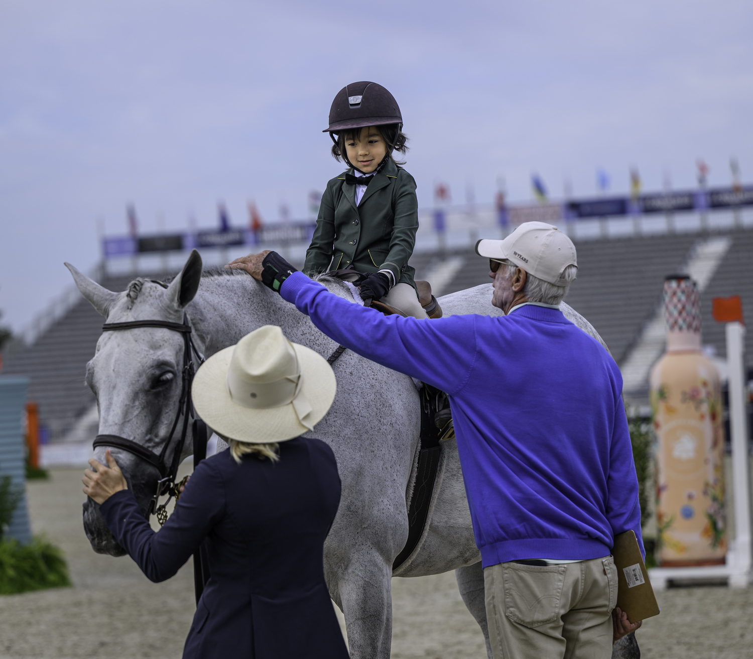 Joe Fargis has been judging the leadline class at the Hampton Classic for 40 years now.  MARIANNE BARNETT