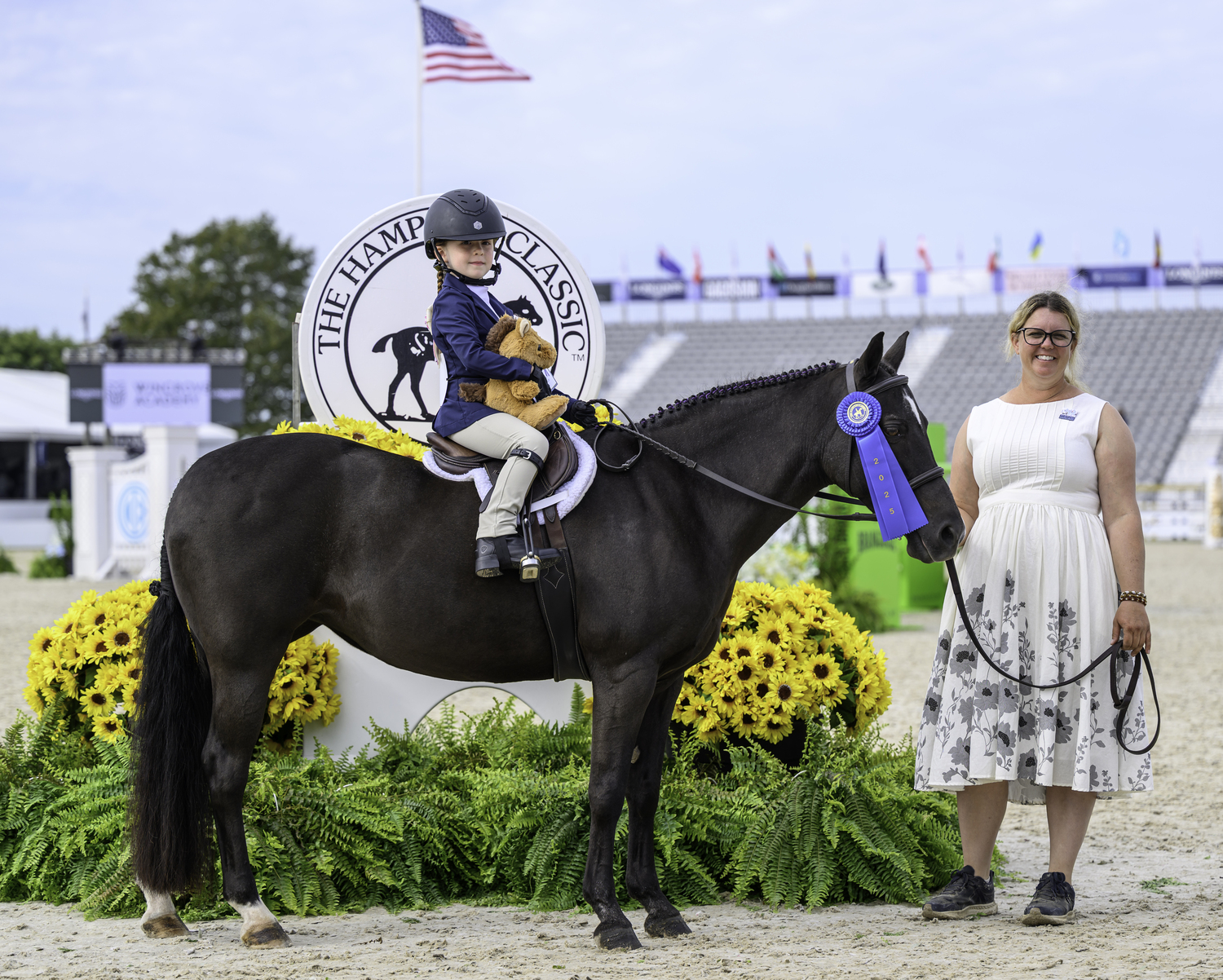 Peyton Fishlinger and Carousel’s First Steps won their section of the leadline 2-4 division.  MARIANNE BARNETT