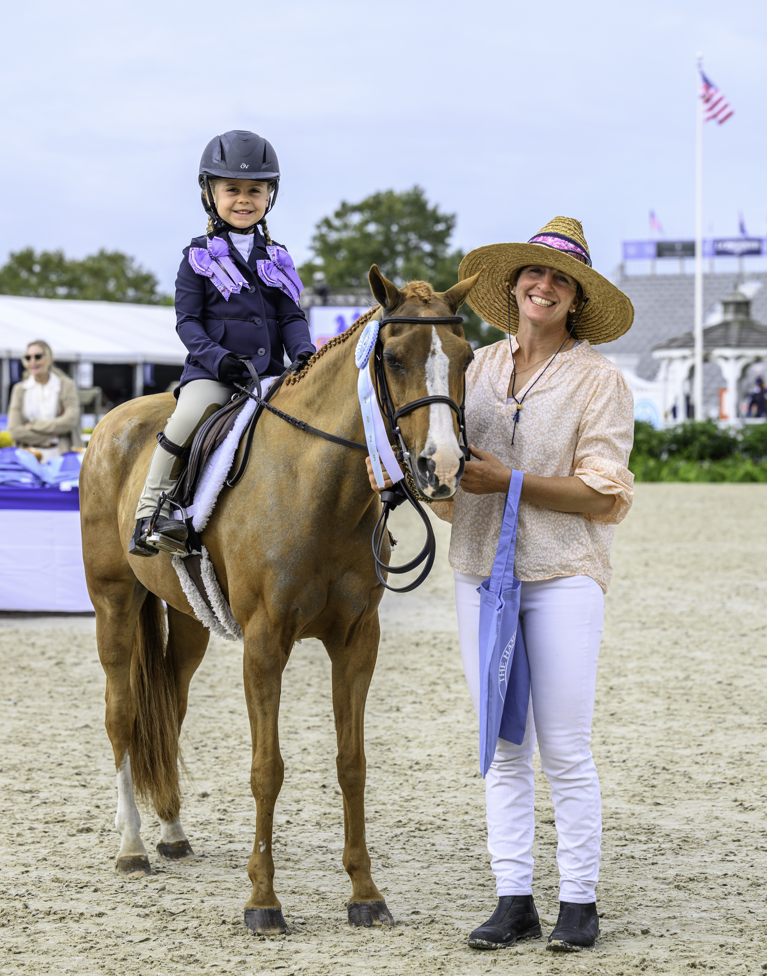 Daisy Laub on Magic Carousel with trainer Alison Skapof.  MARIANNE BARNETT